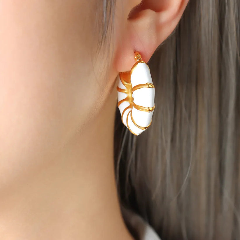 White Enamel Hoops