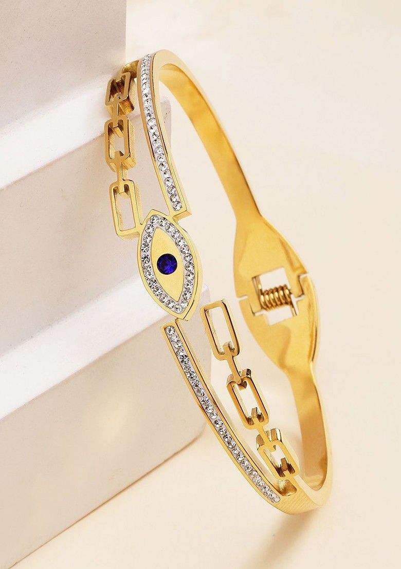 18k Gold Plated Evil Eye Bracelet