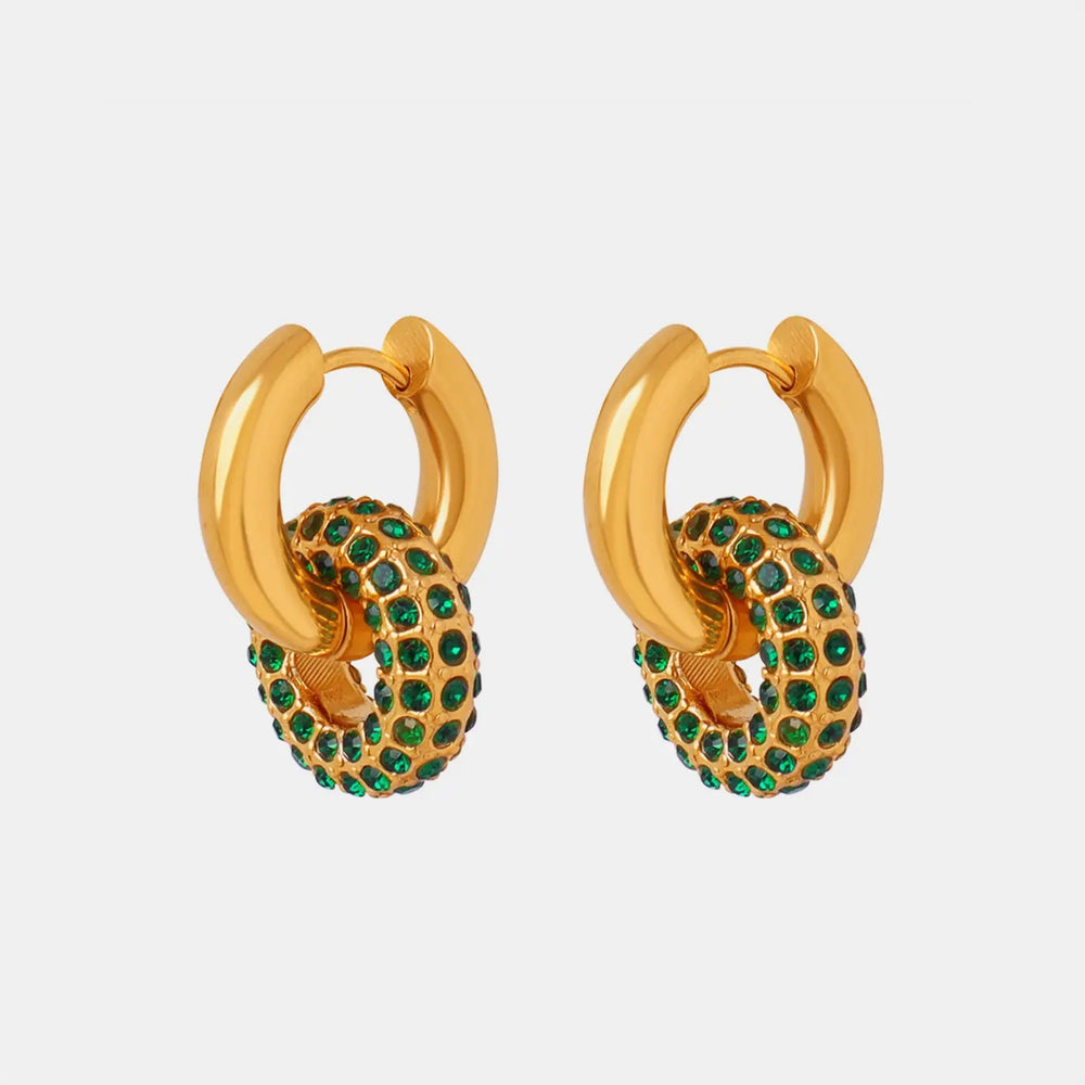 Round Hoop 18k Gold Plated Earrings