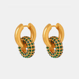 Round Hoop 18k Gold Plated Earrings