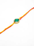 Handcrafted Kundan Meenakari Rakhi
