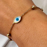 18K Gold Plated Evil Eye Bracelet