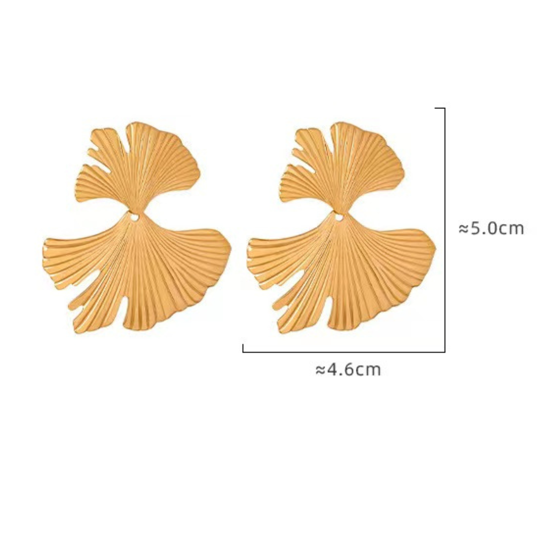 Golden Foliage Earrings