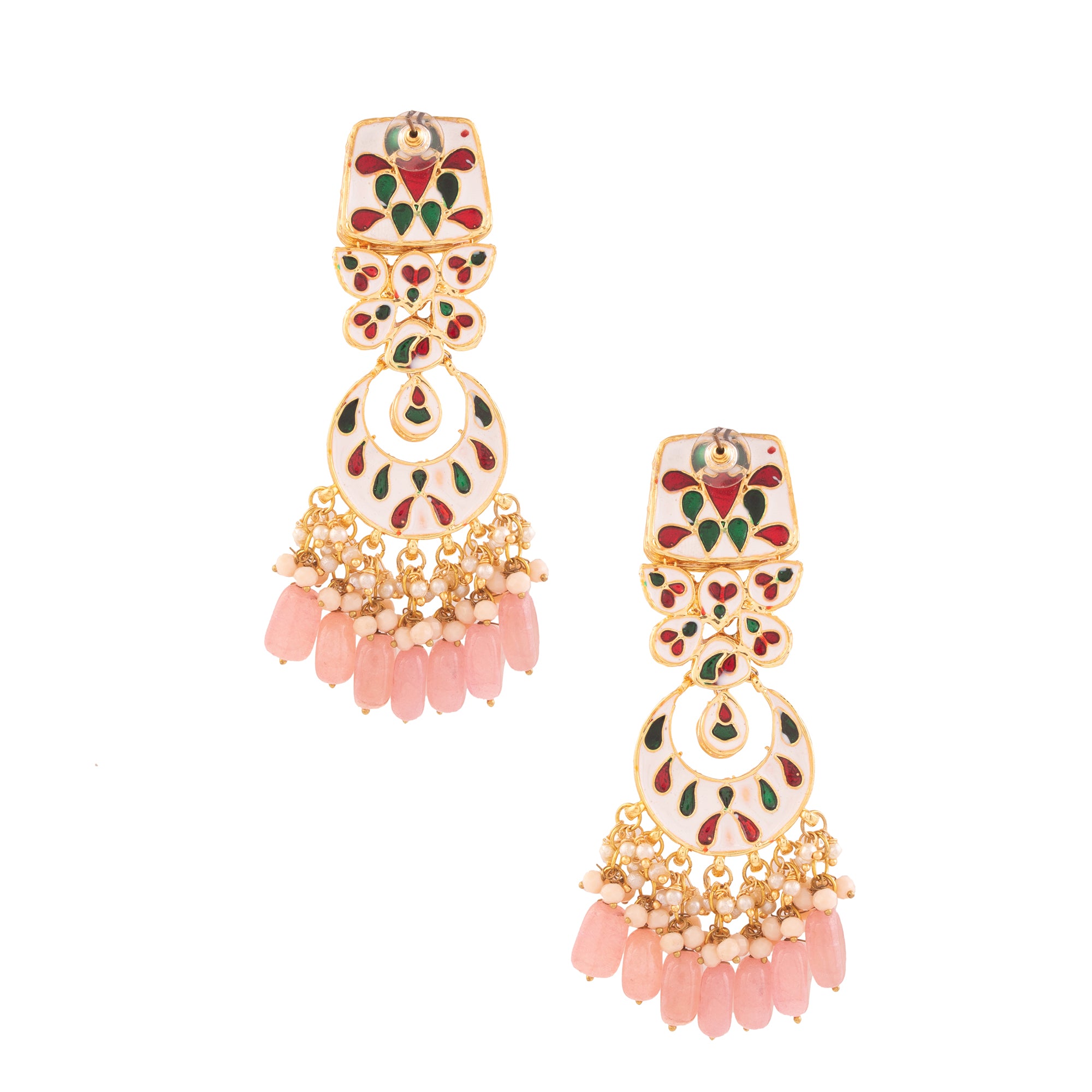 Embellished with kundan & on back side meenakari comes