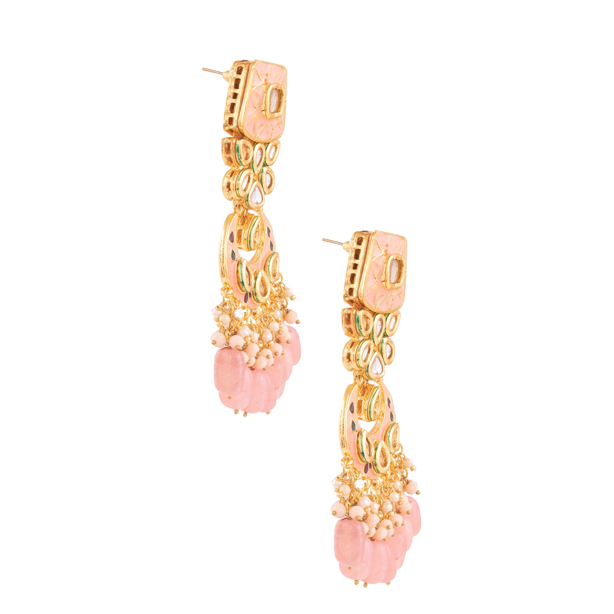 Embellished with kundan & on back side meenakari comes