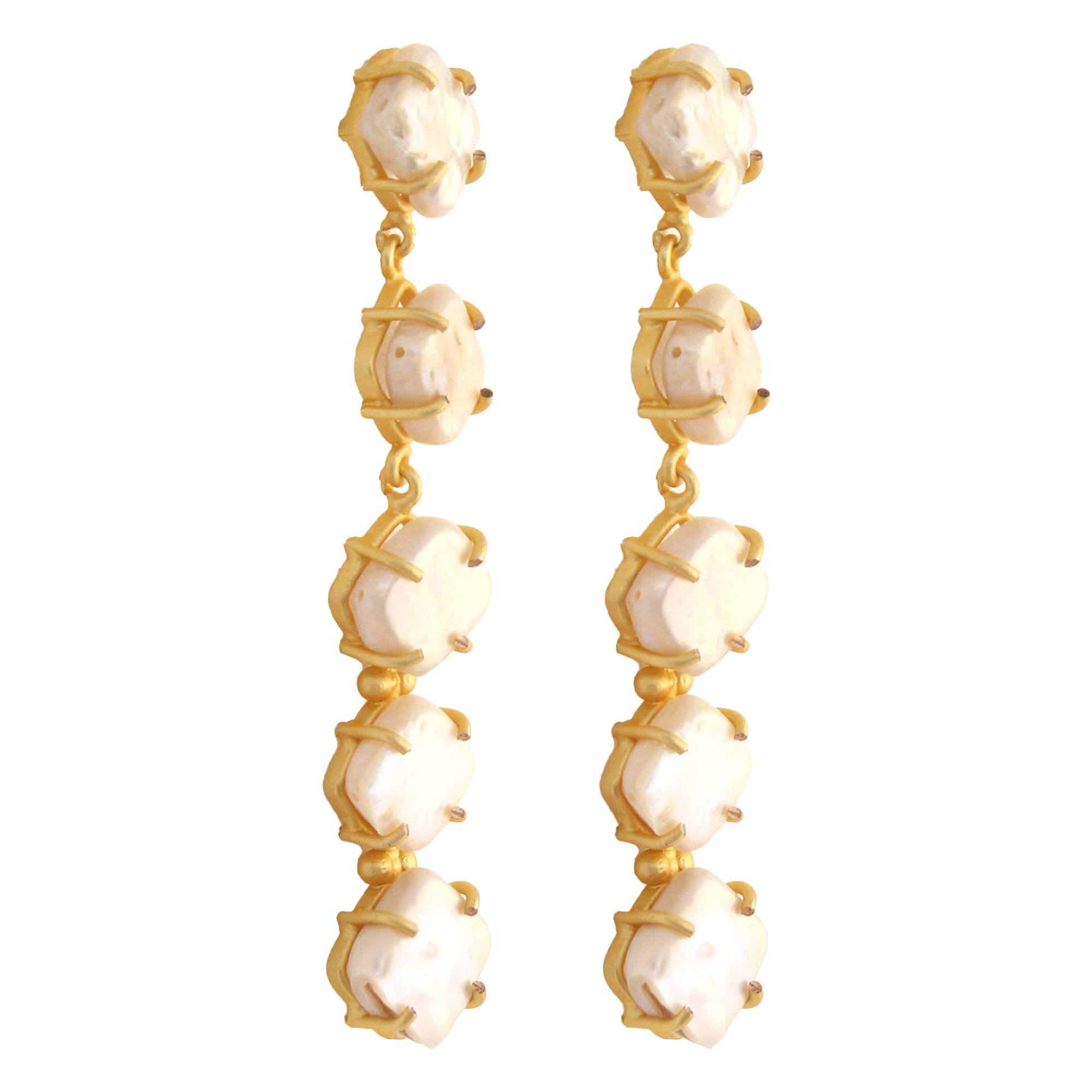 Fresh water pearl long Earrings