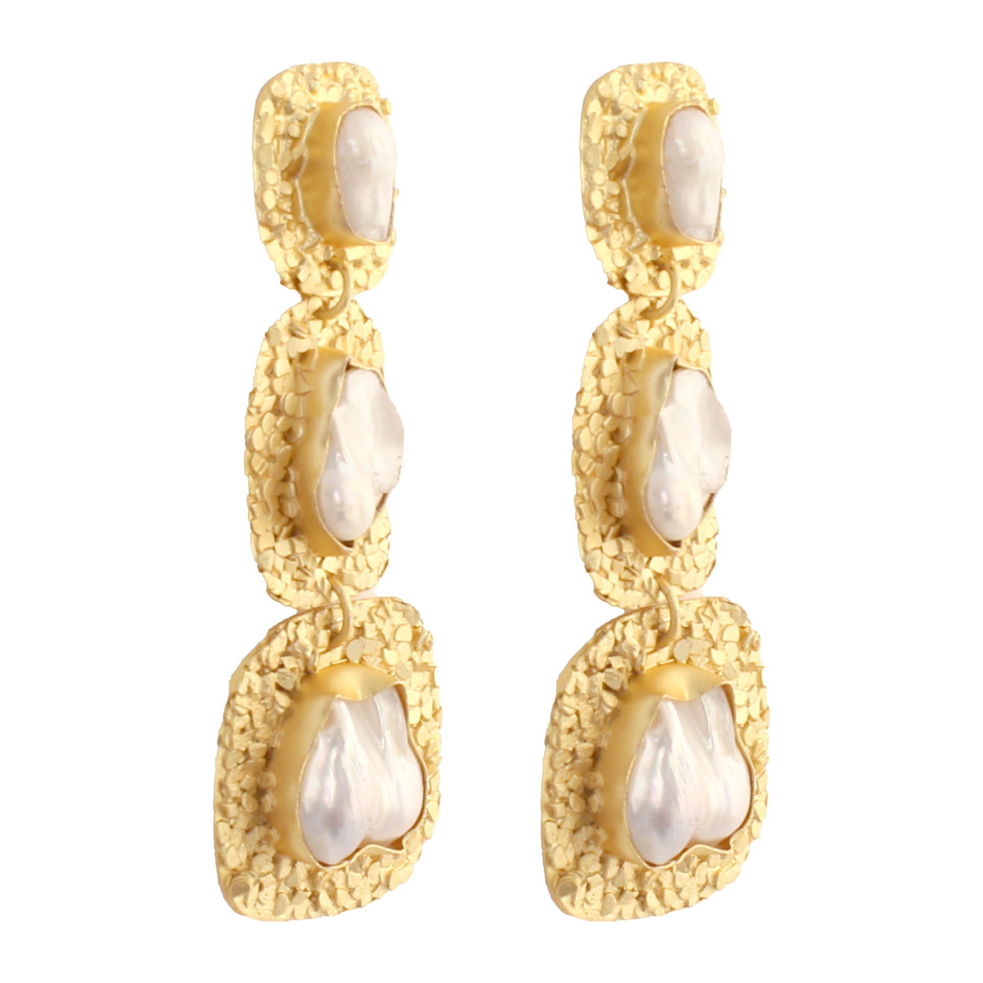 Baroque Pearl Statement Earrings