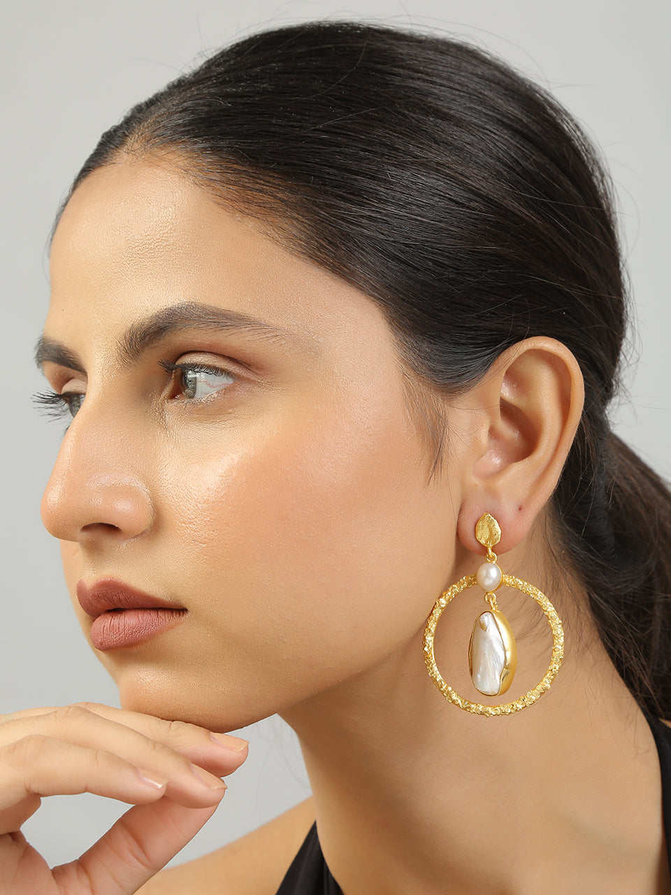 Baroque Pearl Contemporary  Earrings