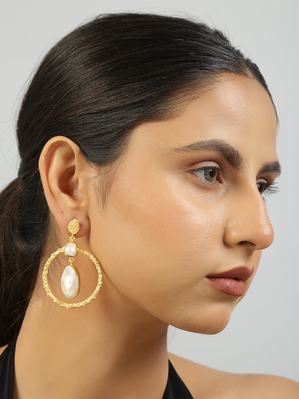 Baroque Pearl Contemporary  Earrings