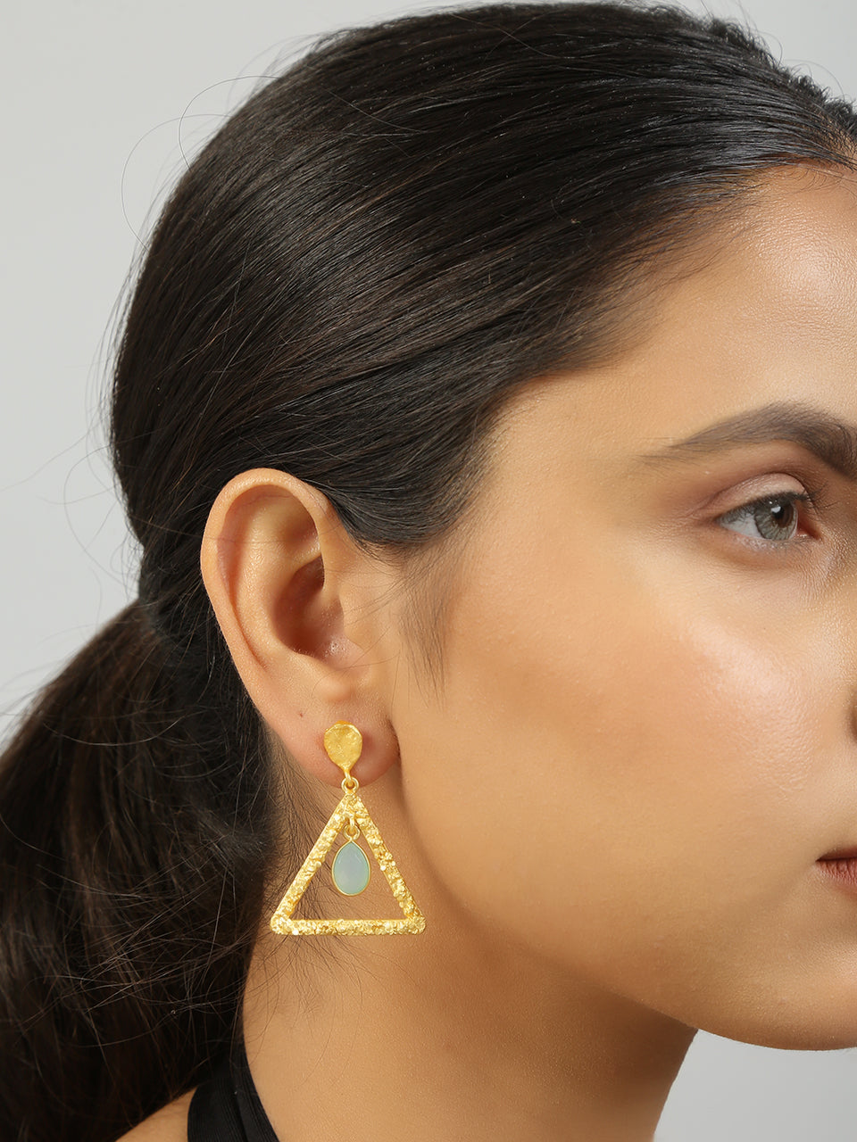Contemporary Monalisa Stone Earrings