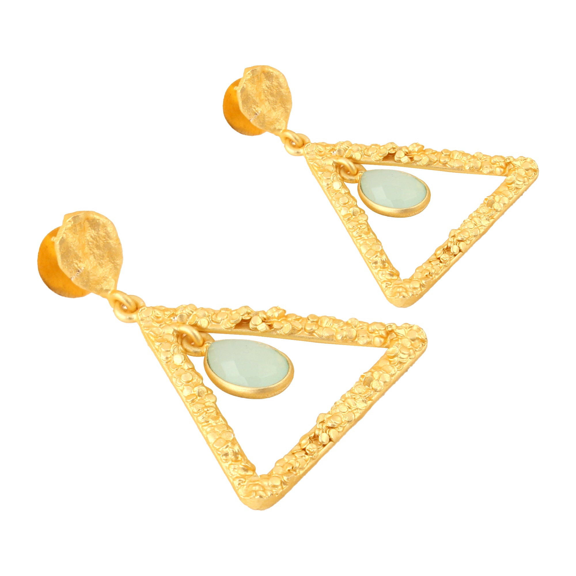 Contemporary Monalisa Stone Earrings