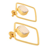 Gold Plated Contemporary  Baroque Earrings