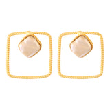 Gold Plated Contemporary  Baroque Earrings