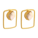 Gold Plated Contemporary  Baroque Earrings