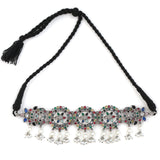 Multicolored German Silver choker set