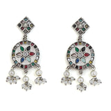 Multicolored German Silver choker set