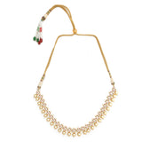 Kundan ivory beaded necklace with earrings