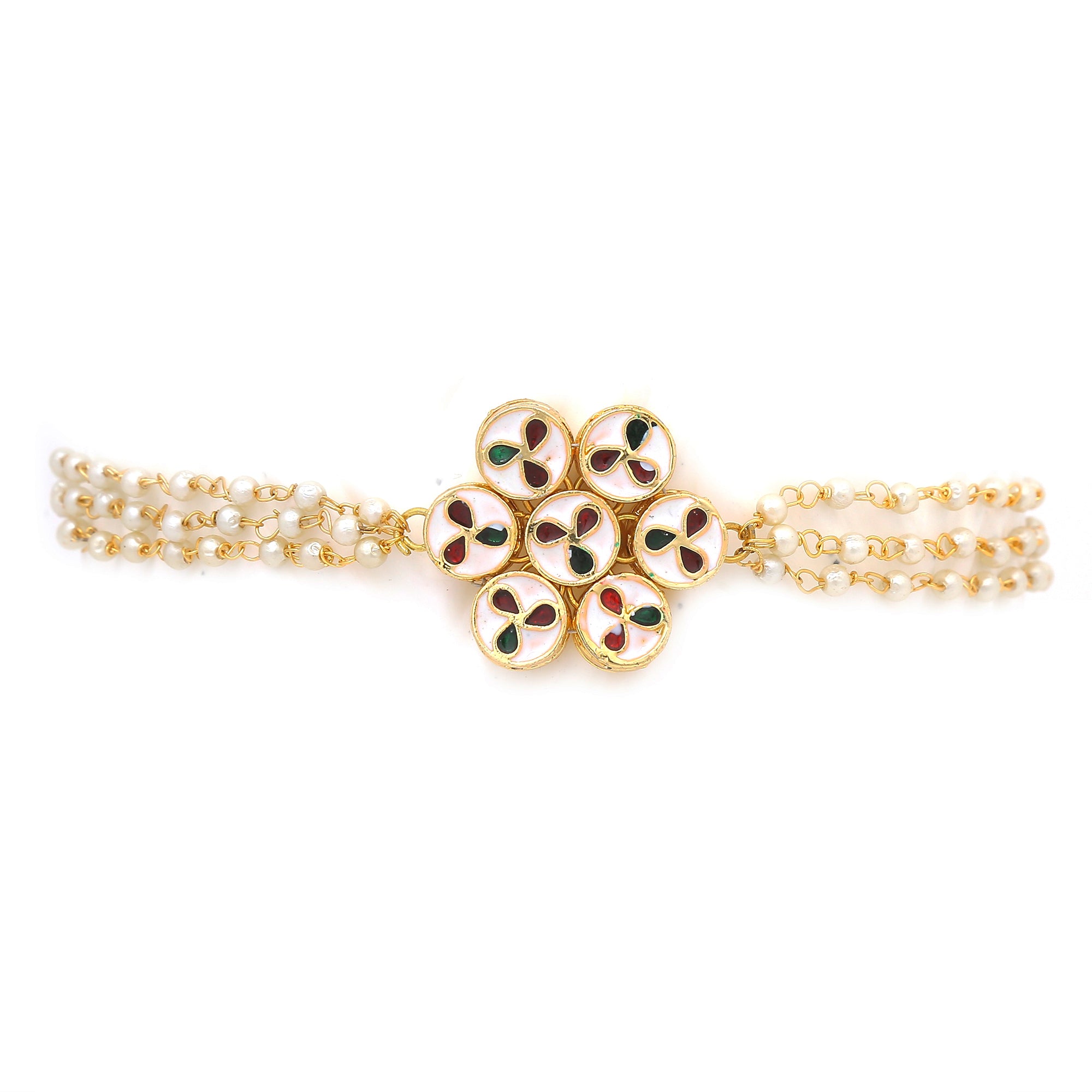 Sleek floral shaped Kundan inspired choker