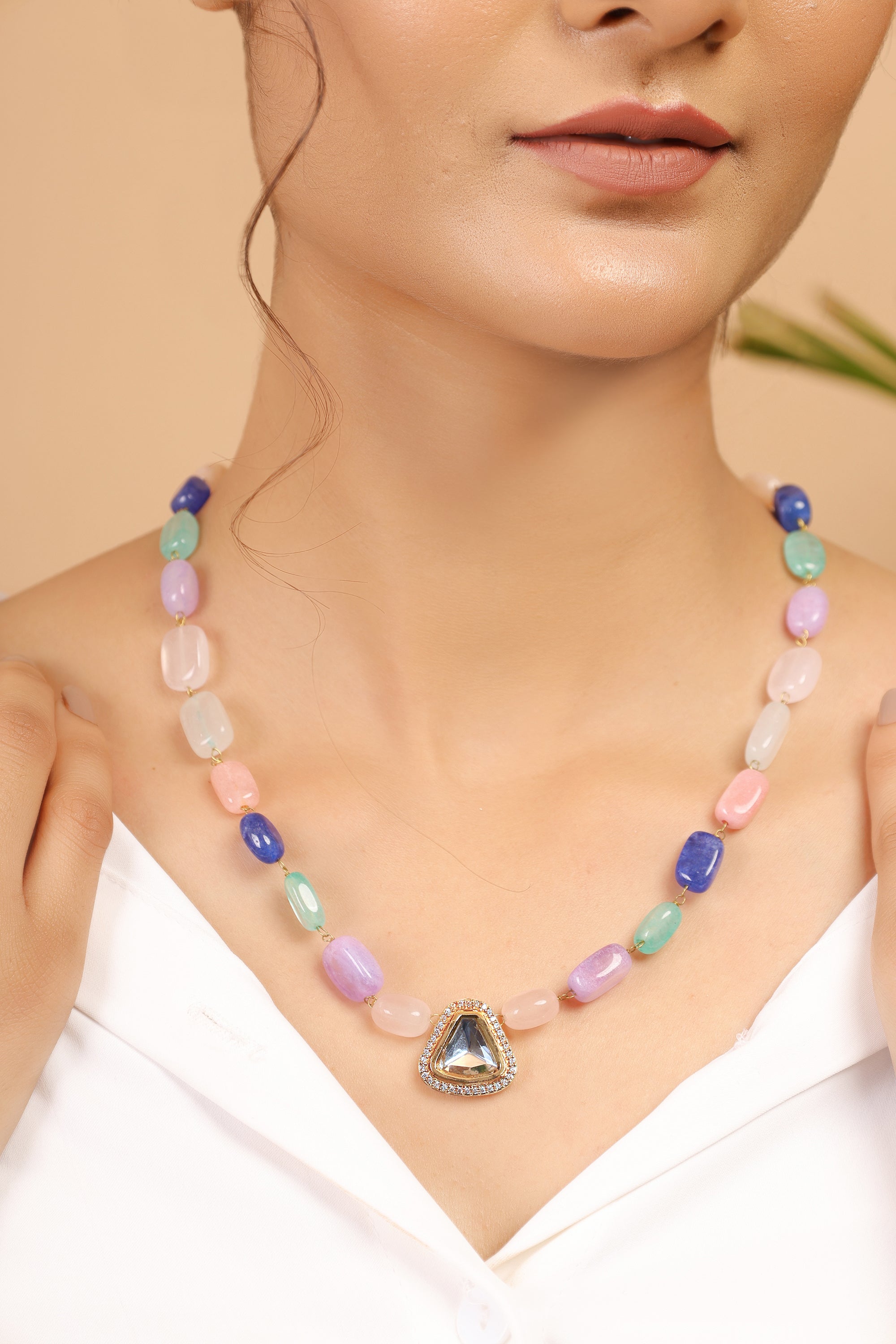 Multicolored Kundan Polki Necklace