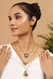 Multi layered Green Meenakari Necklace