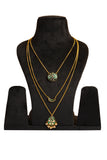 Multi layered Green Meenakari Necklace