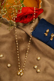 Tear Drop Kundan Necklace With Pearls