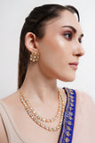 Uncut Polki Two layered necklace set