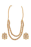 Uncut Polki Two layered necklace set