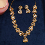Gold toned  Kundan Polki Necklace set
