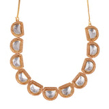 Gold toned  Kundan Polki Necklace set