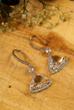 Silver Plated American Diamond Drop Earrings
