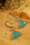 Green American Diamond Earrings