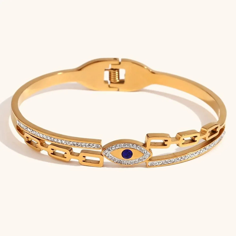 18k Gold Plated Evil Eye Bracelet