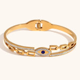 18k Gold Plated Evil Eye Bracelet