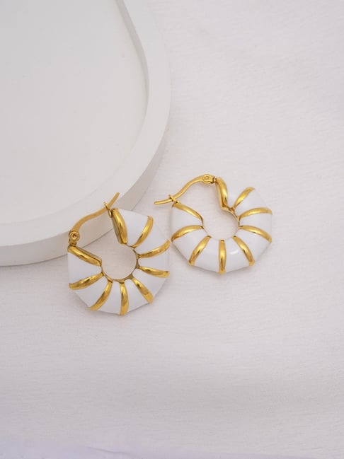 White Enamel Hoops
