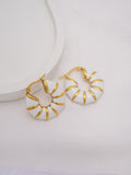 White Enamel Hoops