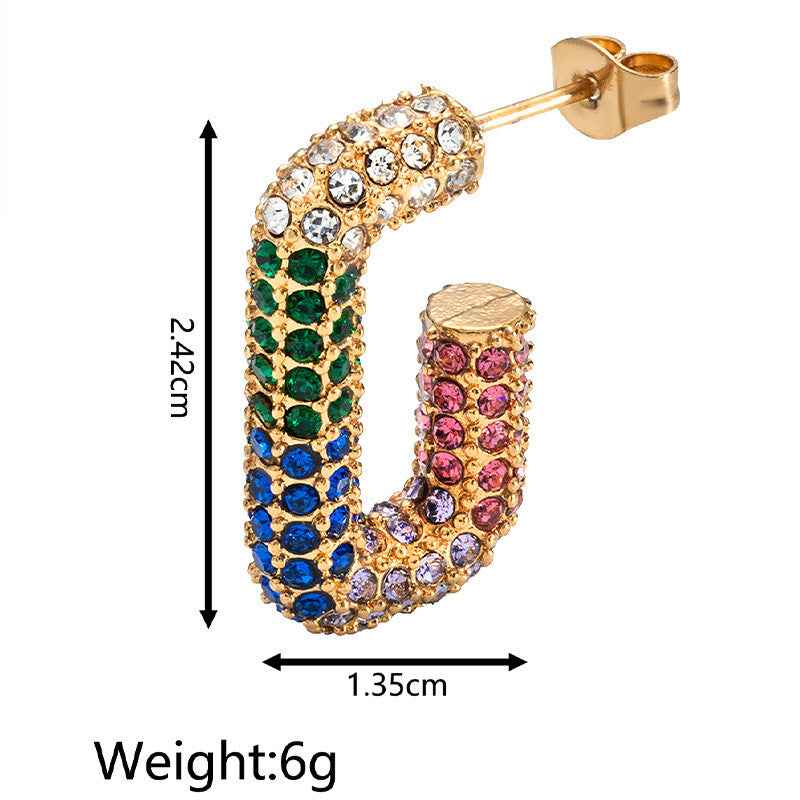 Stainless Zircon Studs