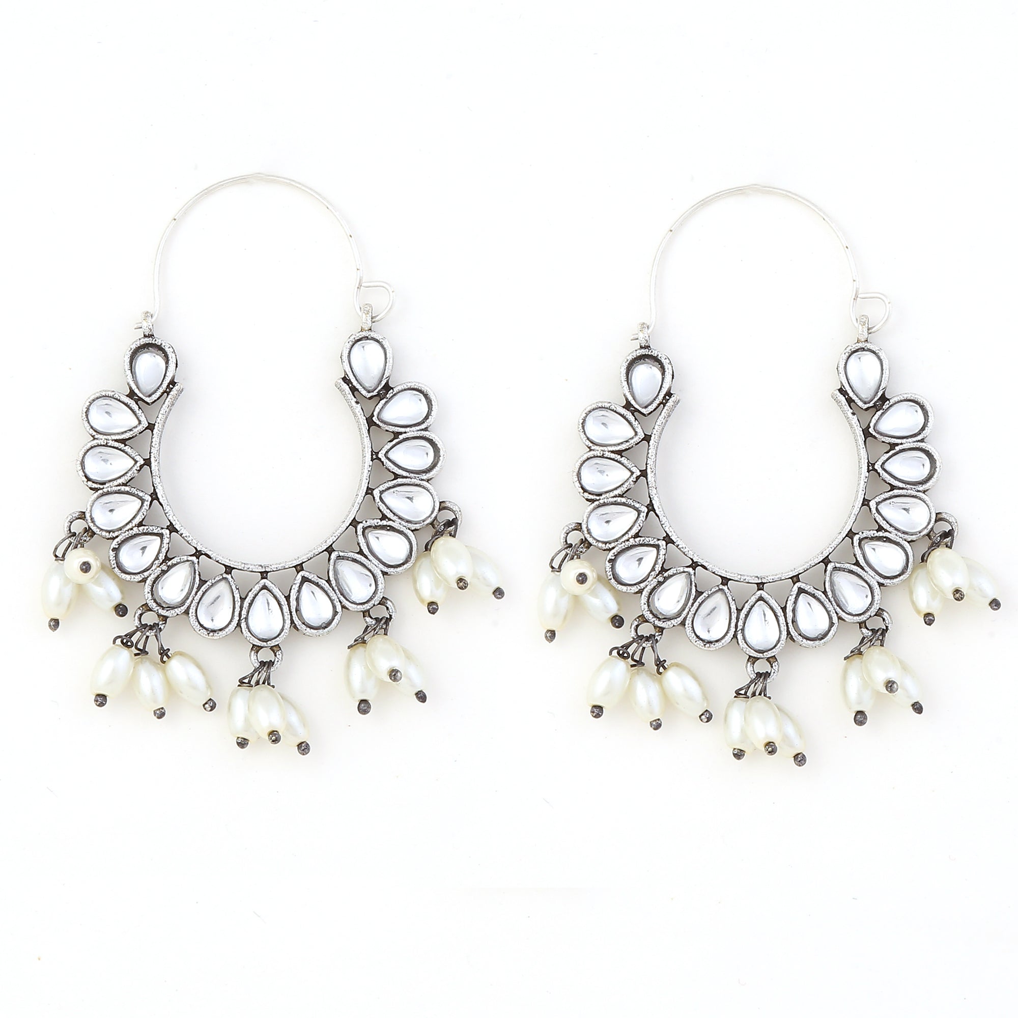 German Silver Hoop Earrings