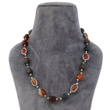 Multi Colored Natural Stone Necklace Set