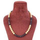 Grey Onyx & Ivory Beaded Necklace Set