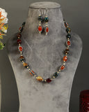 Multi Colored Natural Stone Necklace Set