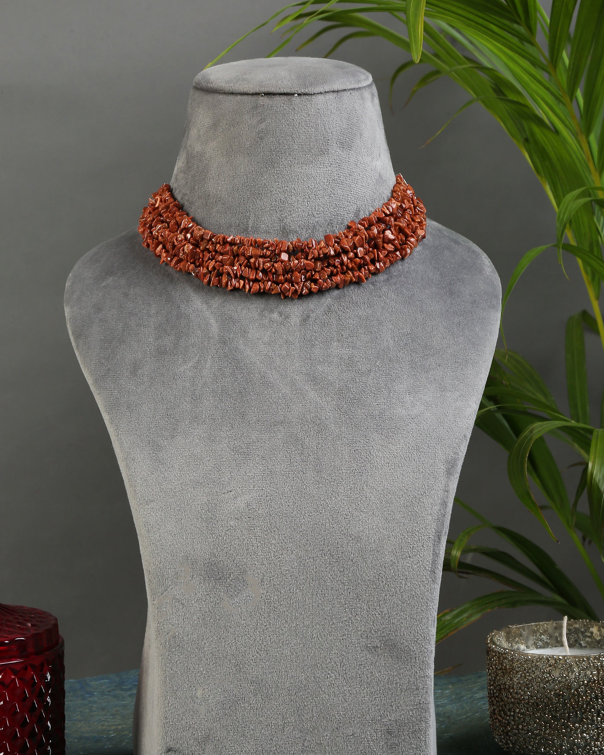 Natural Uncut Chip Beads Choker