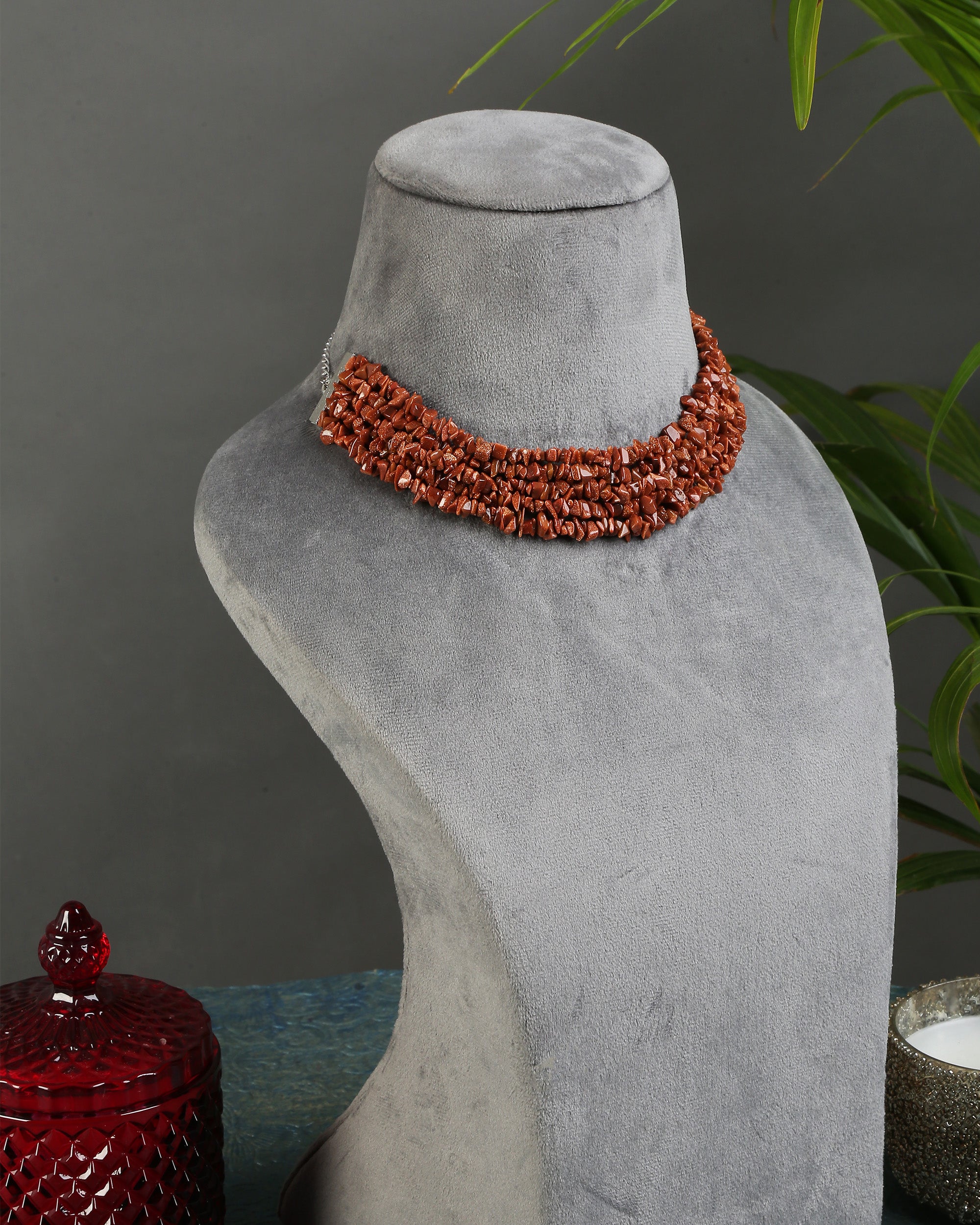 Natural Uncut Chip Beads Choker