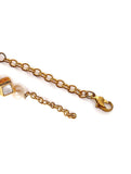 White Gold Tone Kundan Inspired Pearl Bracelet