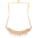 Pink Gold Tone Kundan Choker