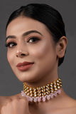 Pink Gold Tone Kundan Choker