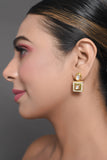 Gold Tone Kundan Earrings