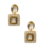 Gold Tone Kundan Earrings