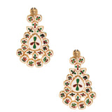 Red Gold toned Kundan inspired earrings