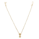 White Gold Tone Kundan Necklace with earrings